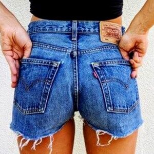 Levi's 501 Jean shorts denim size 25